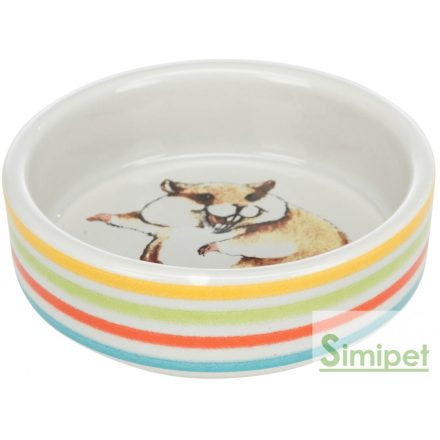Trixie Ceramic Bowl - kerámia tál (színes,mintás) rágcsálók részére (80ml /Ø8cm)